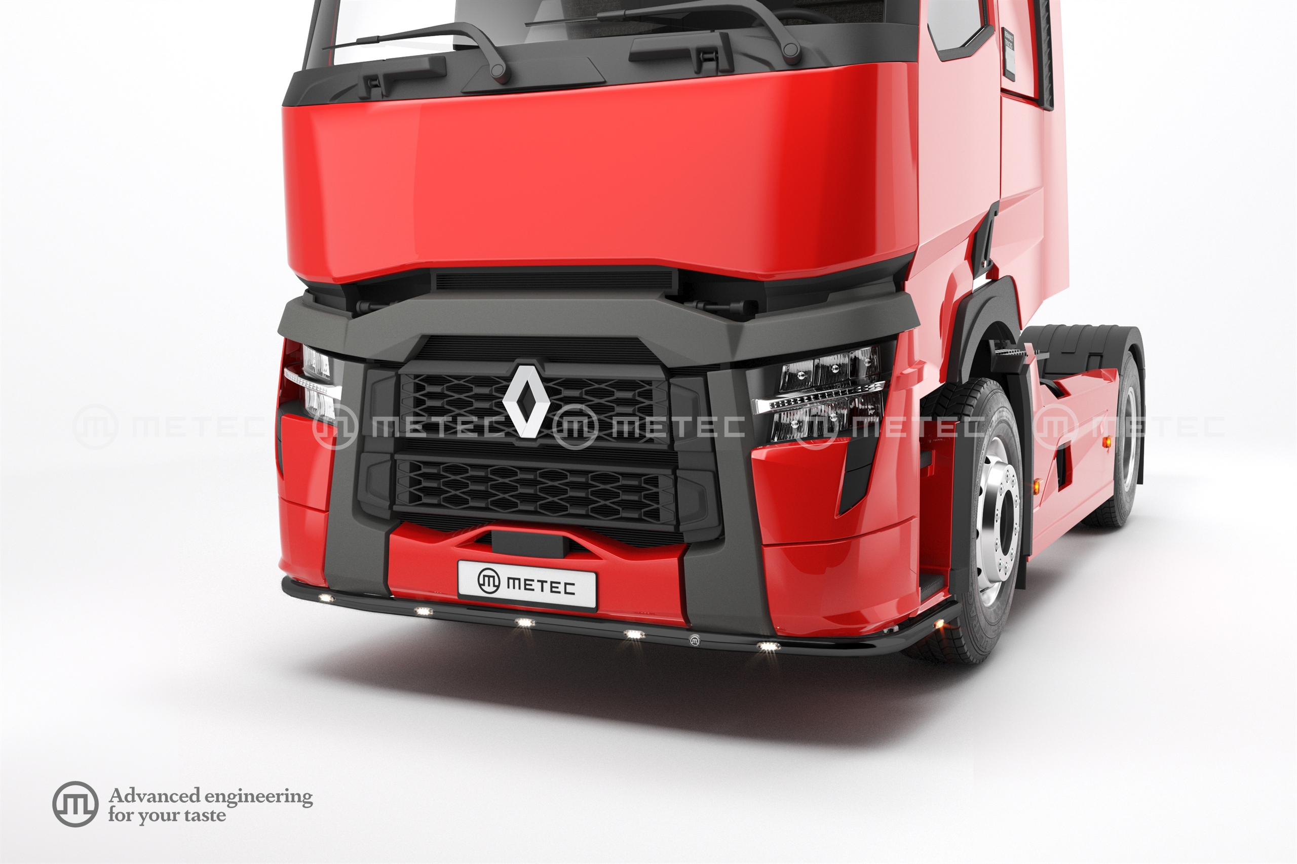 Csőspoiler festett, 5 fehér + 2 borostyánsárga LED