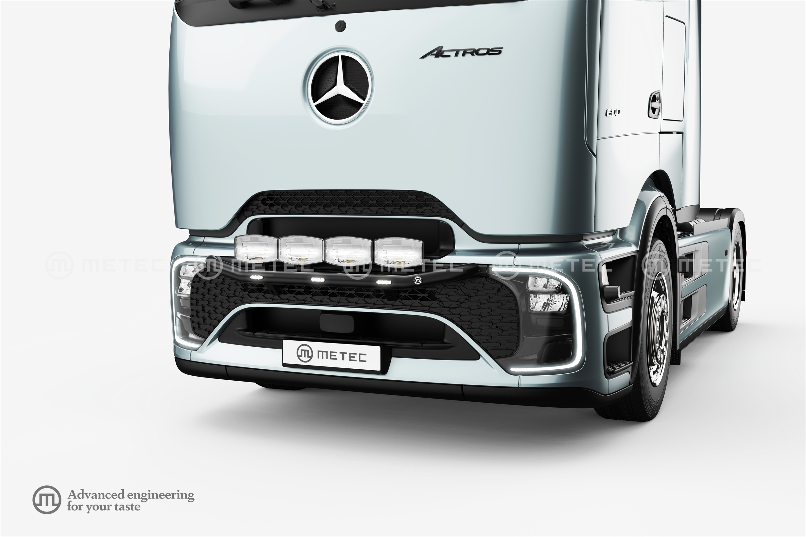 Lámpatartó előre LED-es, "City Aero", Festett