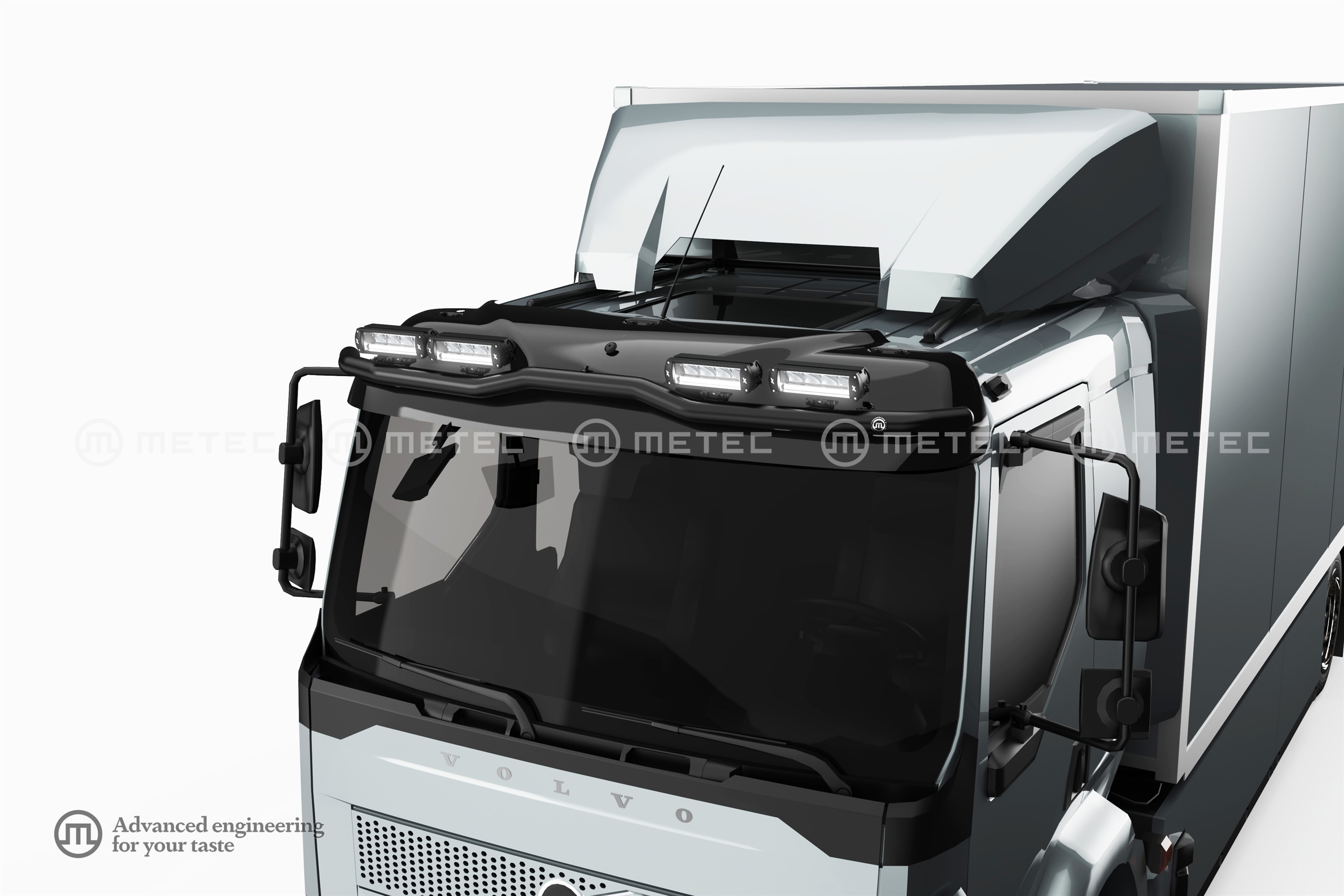 Tetőlámpatartó napellenzővel Festett