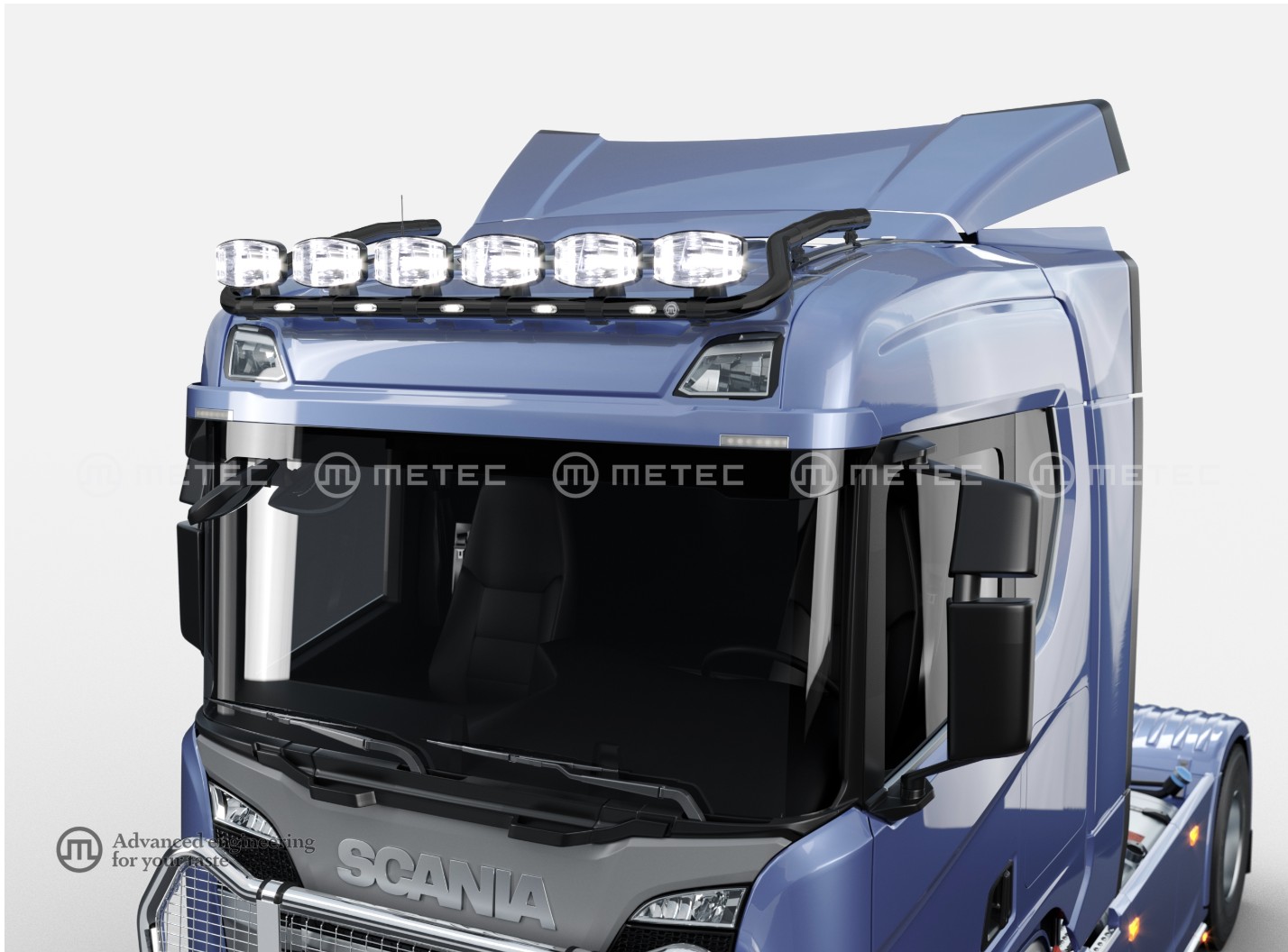 Tetőlámpa tartó LED-es, kábelköteg 6 lámpához
